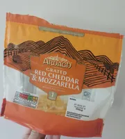 A mix of grated mozzarella cheese and mild irish coloured cheddar cheese