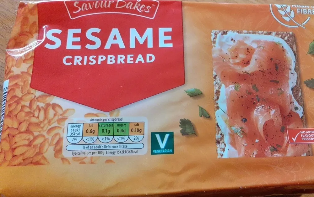 Sesame crispbread