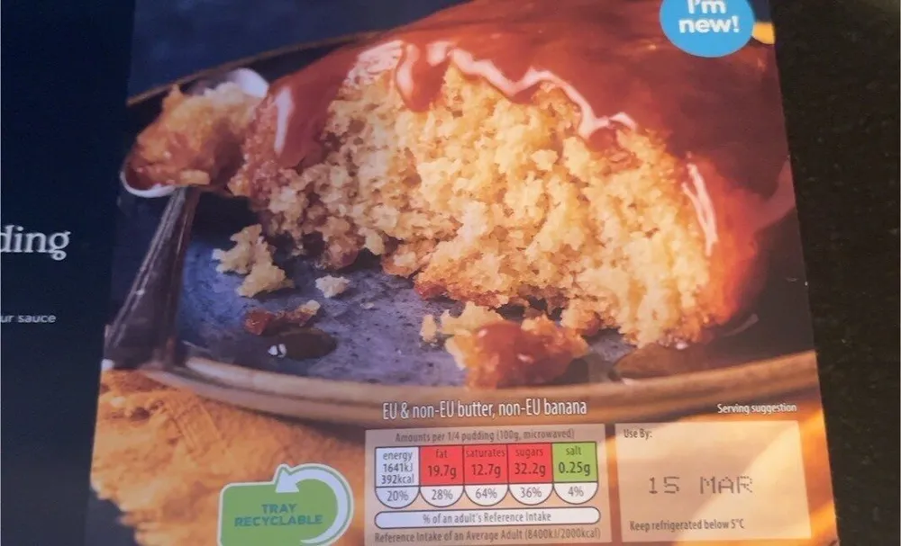 Banoffee sponge pudding