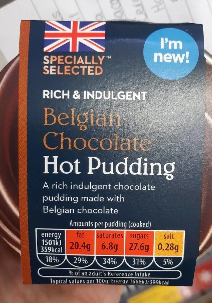 Belgian Chocolate Hot Pudding