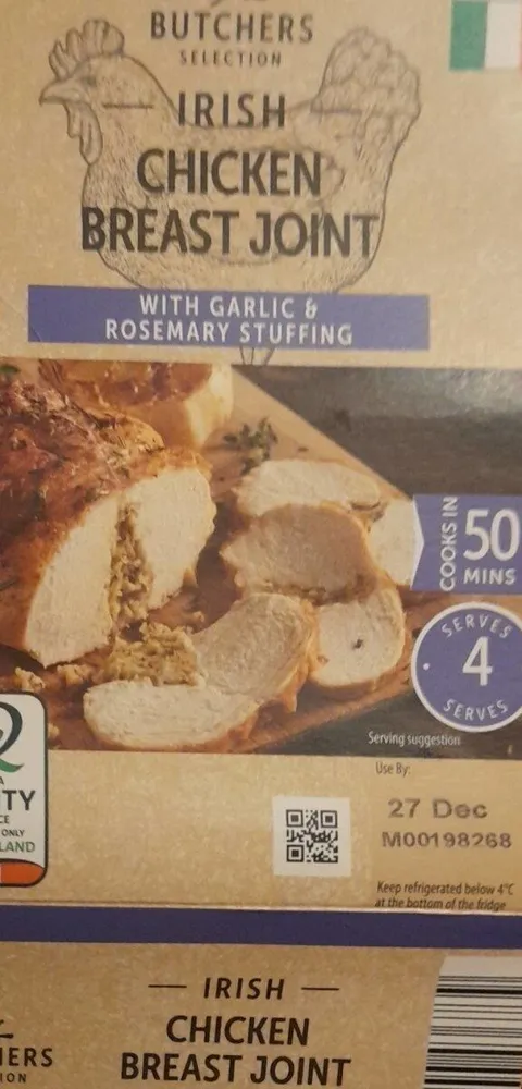 Irish chicken breast joint with garlic and rosemary