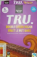 Double cocoa vegan fruit and nut bars