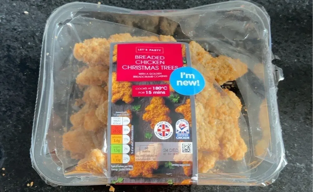 Breaded Chicken Christmas Trees
