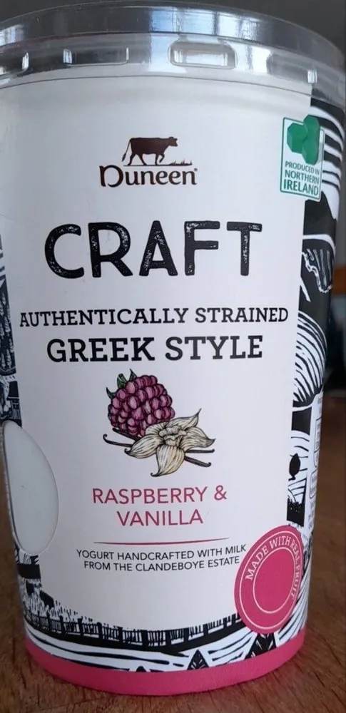 Greek Style raspberry and vanilla yoghurt