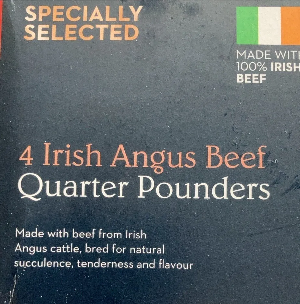 4 Irish Angus Beef Quarter Pounders