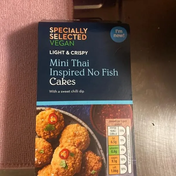 Mini Thai inspired no fish cakes
