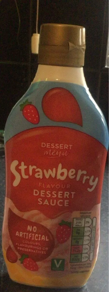 Strawberry flavour desert sauce