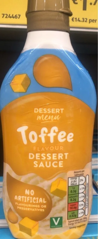 Toffee Flavour Dessert Sauce