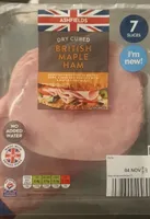 Dry cured British maple ham