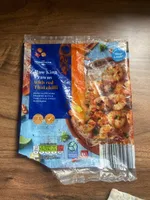Raw King prawns eith red Thai chilli