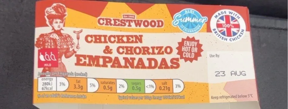 Chicken and chorizo empanadas