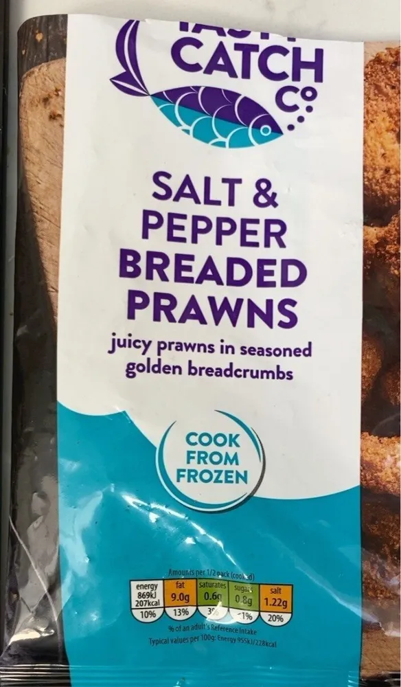 Salt and pepper breaded prawns