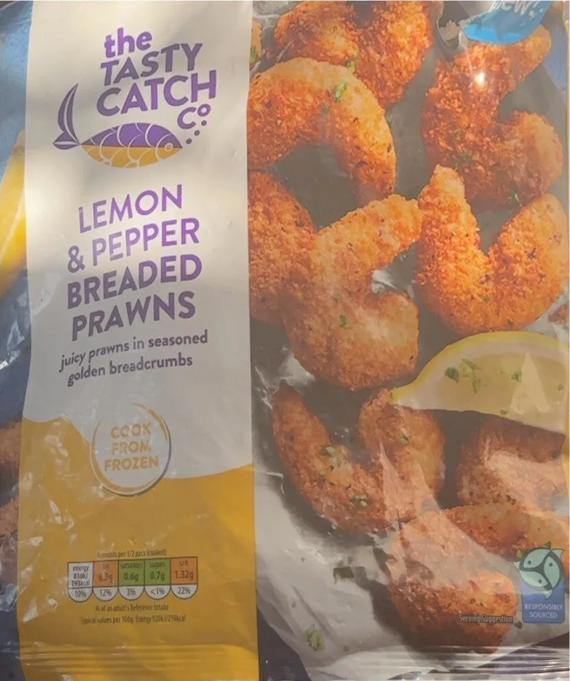 lemon and pepper breaded prawns