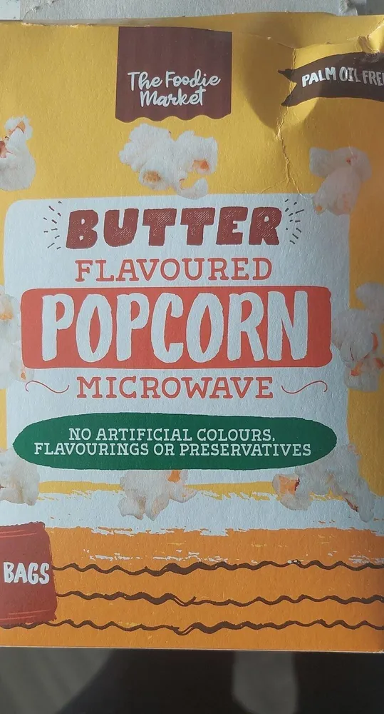 Butter flavoured popcorn