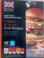 Maple and bacon pork burgers