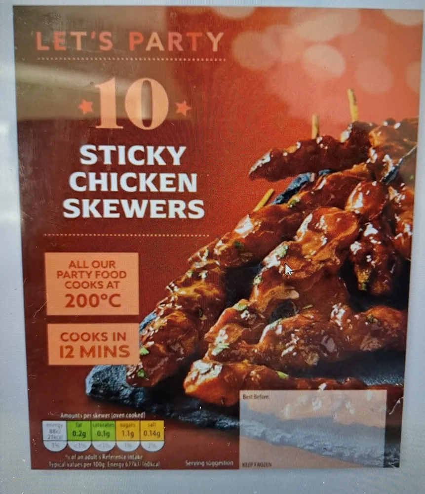Sticky Chicken Skewers