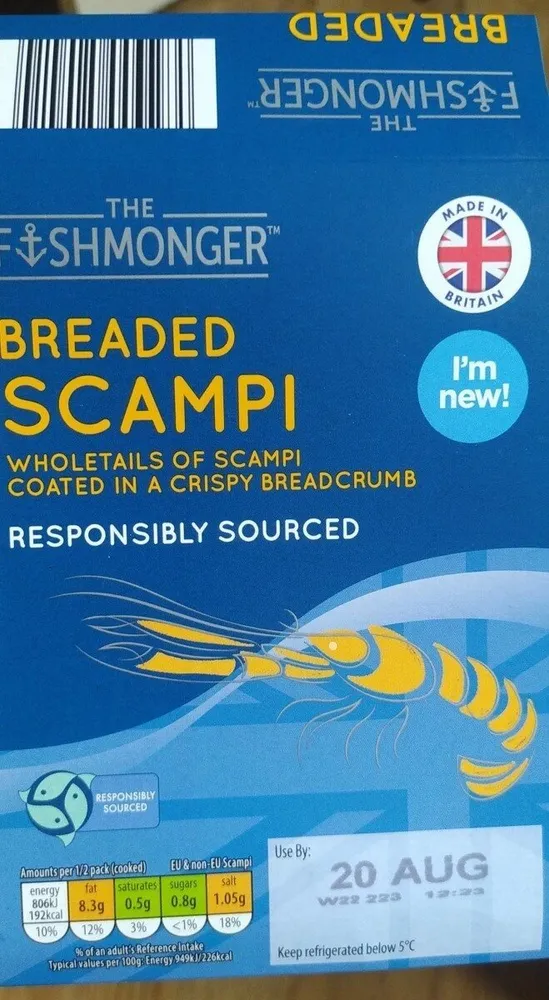 Breaded scampi