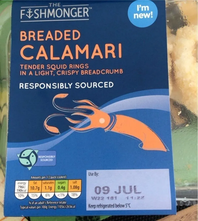 Breaded calamari