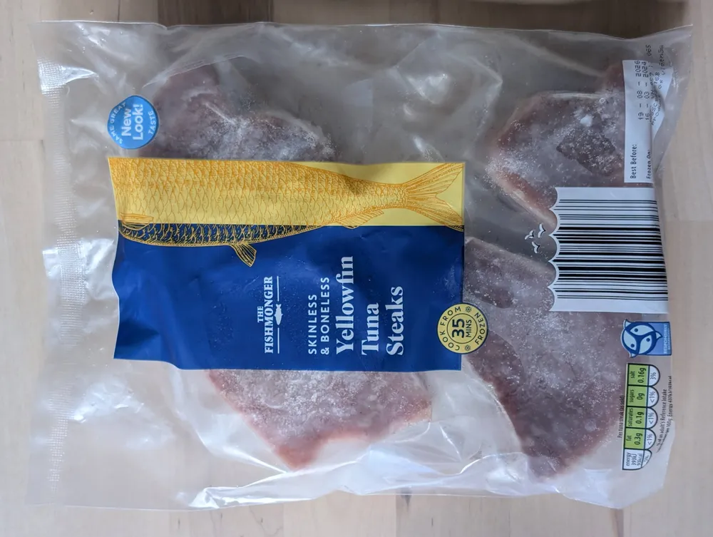 The Fishmonger Skinless & Boneless Yellowfin Tuna Steaks