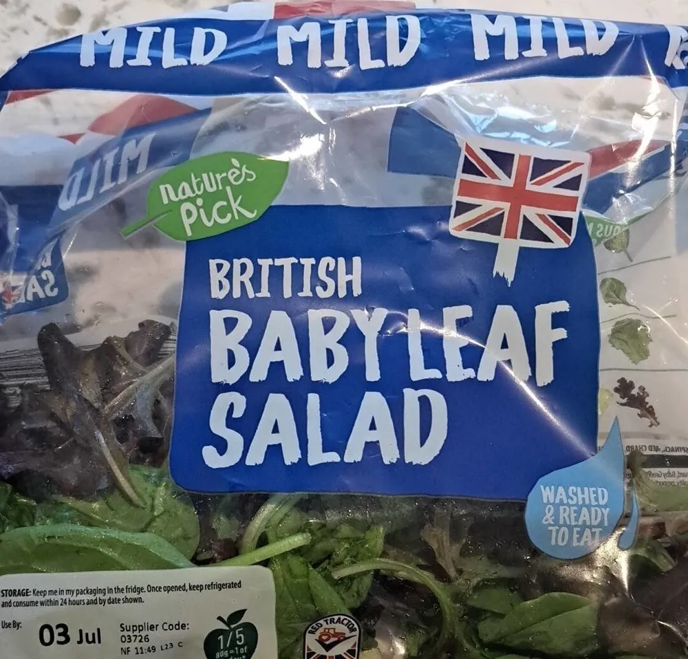 British baby leaf salad