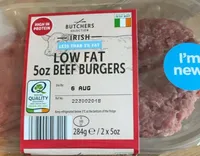 Low fat beef burgers