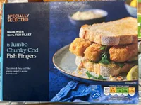 6 Jumbo Chunky Cod Fish Fingers