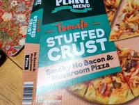 Smokey no bacon and mushroom pizza