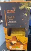Spelt and chive crackers
