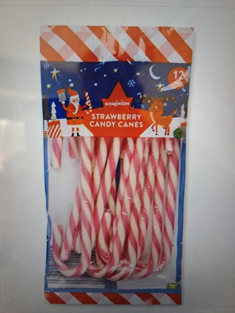 12 Strawberry Candy Canes