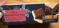Specially selected rich iced fruit cake
