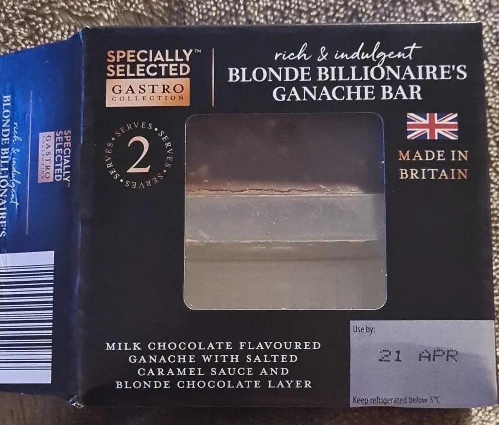 Blonde billionaires ganache bar