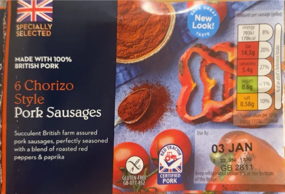Chorizo Style Sausages