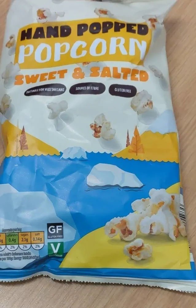 Hand popped popcorn sweet and salted