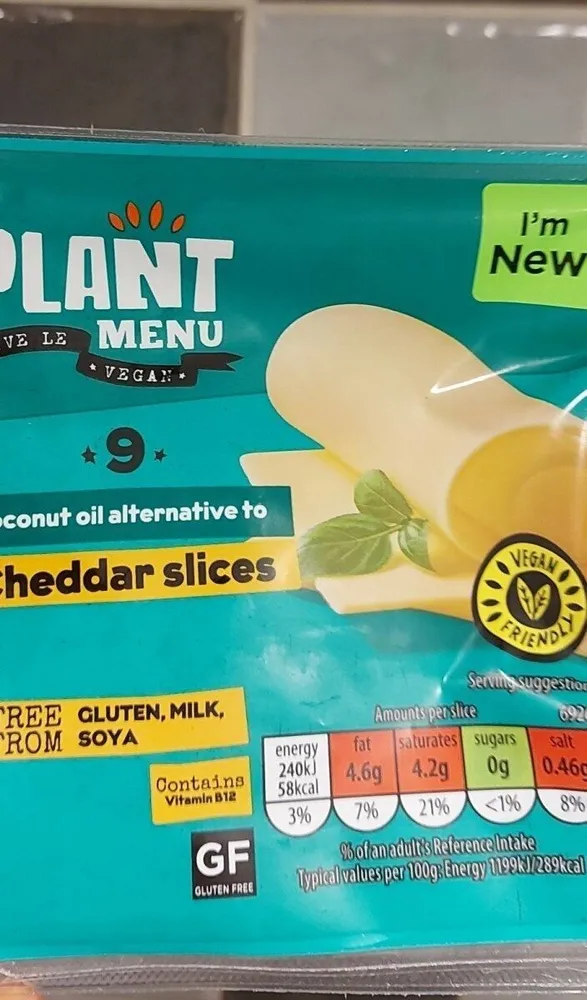 Coconut oil alternative to cheddar slices