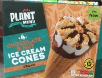 Chocolate and Nut Ice Cream Cones