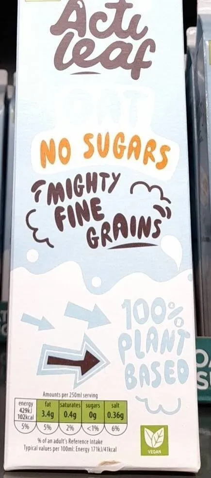 Acti leaf oat no sugars