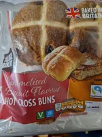 Caramelised Biscuit Flavour Hot Cross Buns