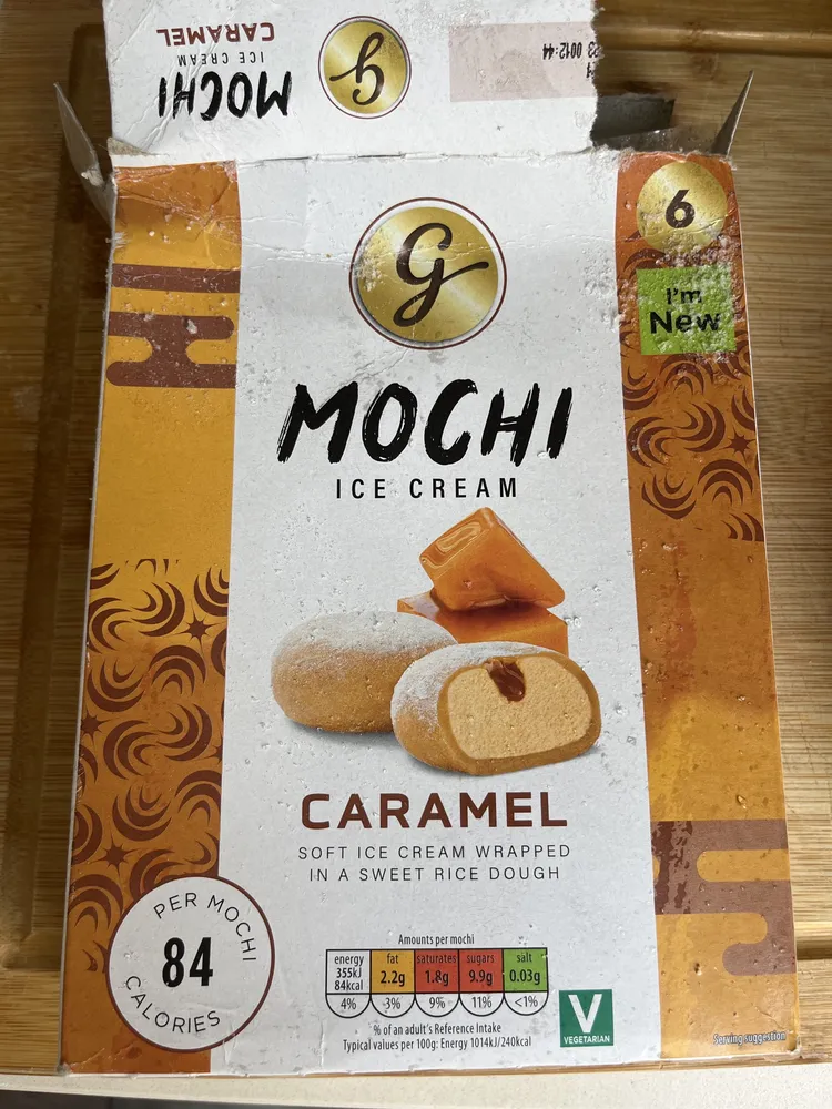 Mochi ice cream caramel