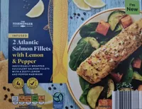 2 Altantic Salmon Fillets with Lemon & Pepper