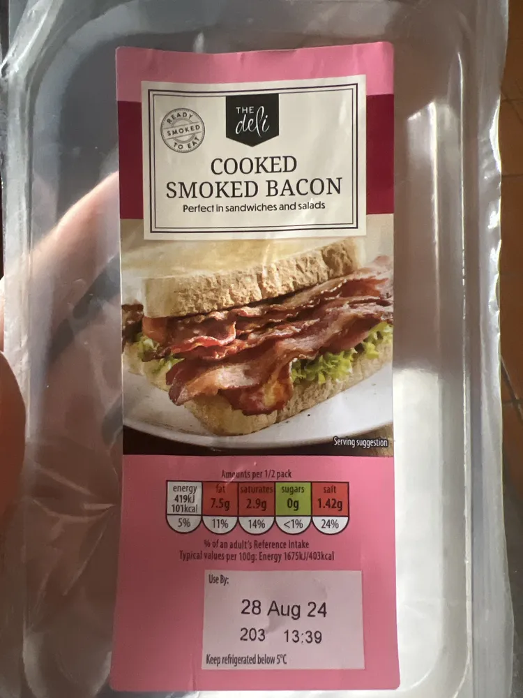 Cooked Smoked Bacon