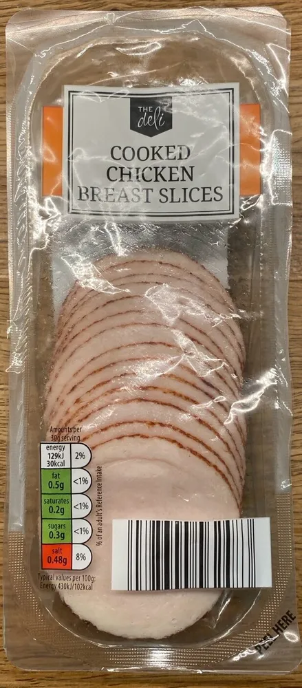 Cooked Chicken breast slices