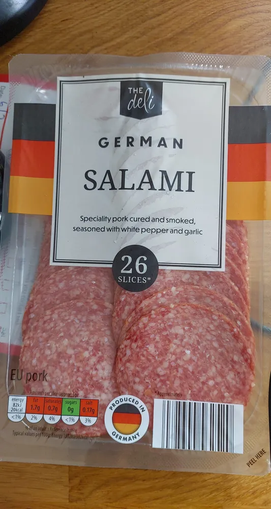 EU pork Amounts per slice (approx. 5gh deli GERMAN