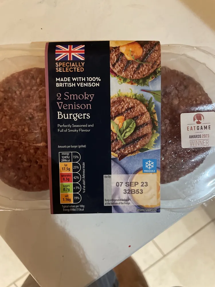 smoky venison burger