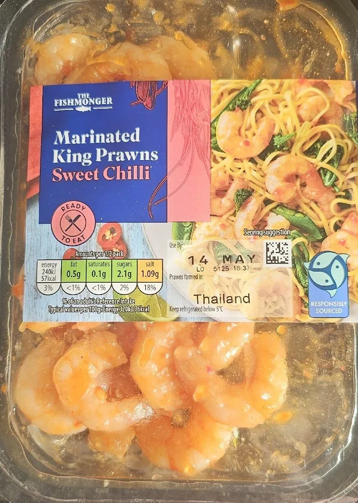 THE FISHMONGER Marinated King Prawns Sweet Chilli