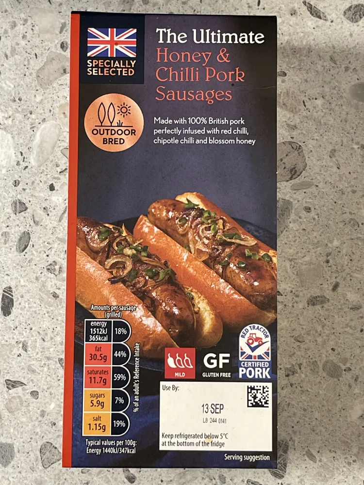 Honey & Chilli Pork Saussage