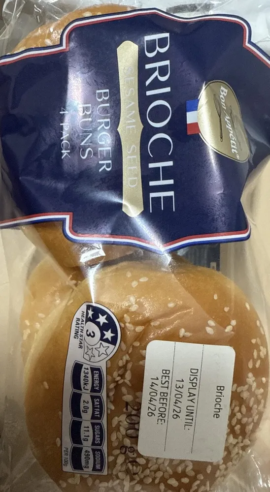 Brioche Sesame Seed Burger Buns