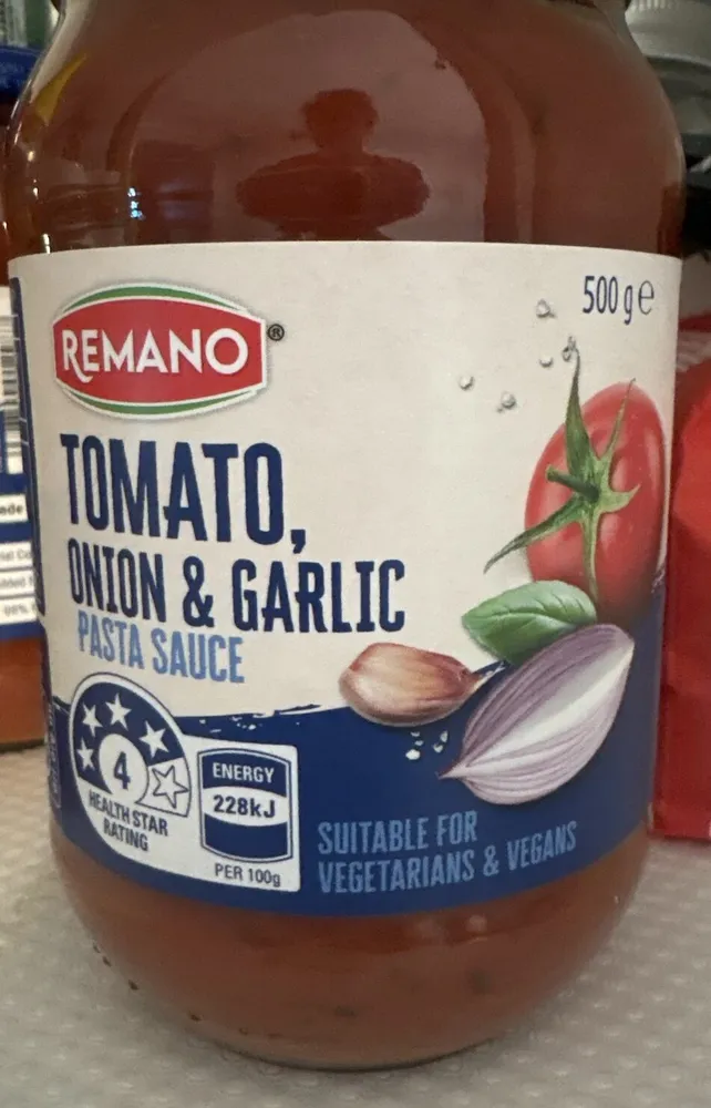 Tomato  Onion & Garlic Pasta Sauce