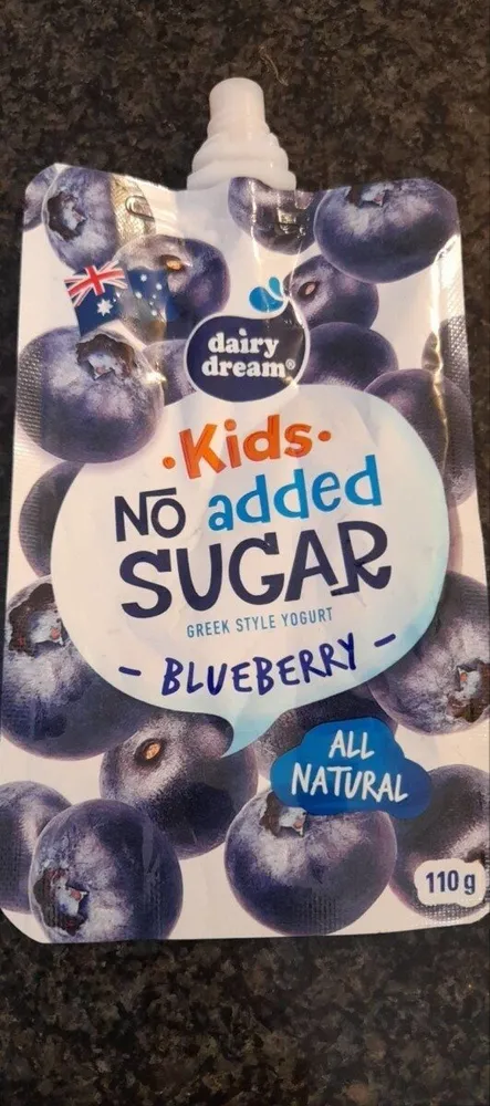 Greek Style No Added Sugar Kids Blueberry Yogurt