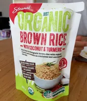 brown rice with coconut and tumeric
