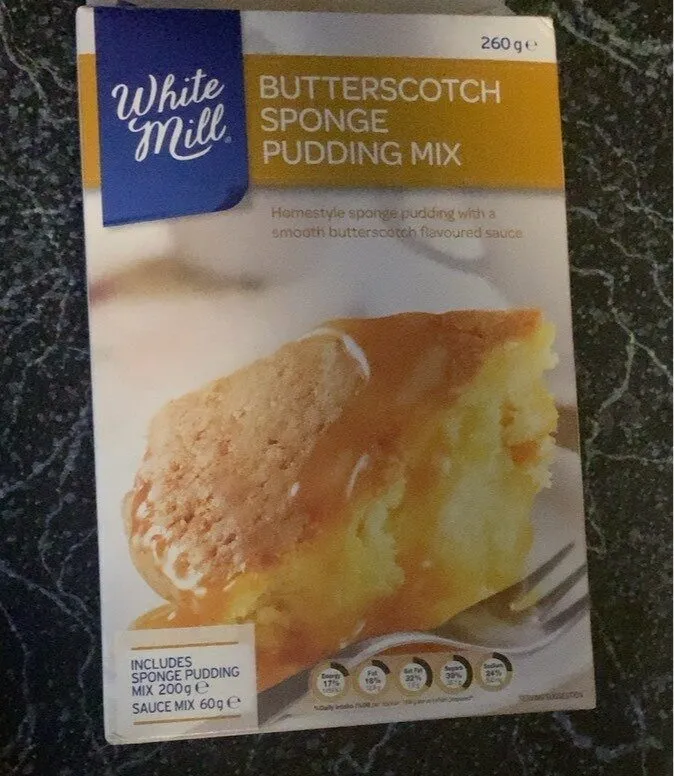 Butterscotch sponge pudding mix